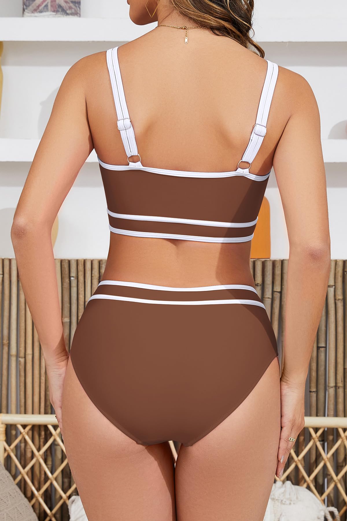 SHEKINI Speed Bikini Set da donna in due pezzi, costume da bagno sportivo da donna, bikini da nuoto, sport, 2 pezzi, bustier per piscina