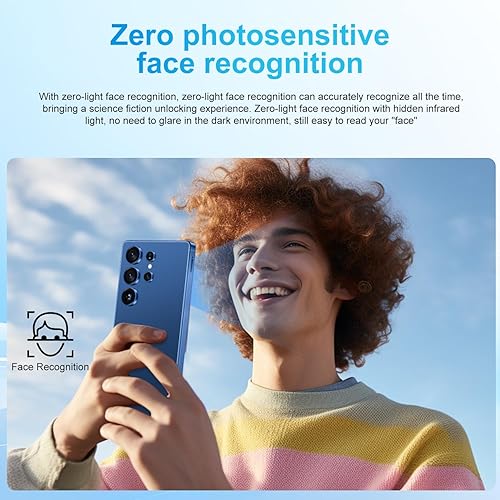 Miniatura 3 de Huness Teléfono I25 Ultra desbloqueado, bolígrafo integrado, batería para teléfono celular de 7000 mAh, pantalla HD de 6.99 pulgadas, Android 14