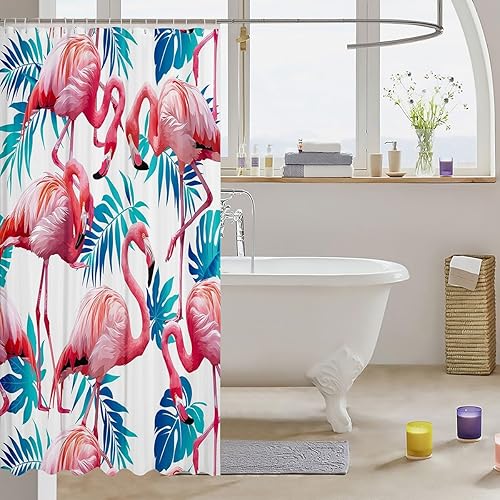 Miniatura 34 de Cortinas de ducha impermeables con diseño de barco pirata de caricaturas, tela de aventura marina, cortina de ducha de baño con peces submarinos,