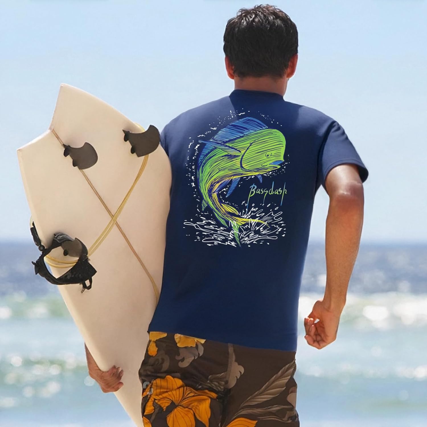 BASSDASH Men’s UPF 50+ Fishing Graphic T-Shirts Pocket Short Sleeve Shirt Quick Dry UV Sun Protection Casual Outdoor FS46M - Image 4