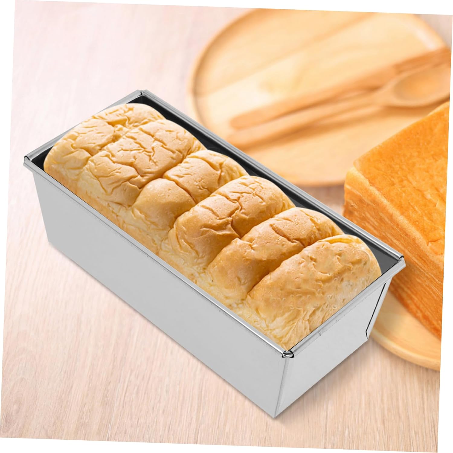 Ciieeo Stainless Steel Toast Mold for Baking Bread Nonstick Bread Baking Pan Even Heating Design for Home Commercial Use Easy to Kitchen Baking Tool
