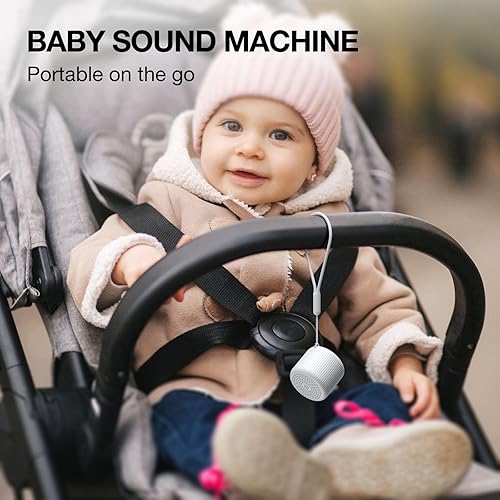 Miniatura 5 de Máquina de sonido portátil para bebés y adultos, máquina de sonido LEICEX de viaje, temporizador de sonido sin bucle de 15 y reproducción de