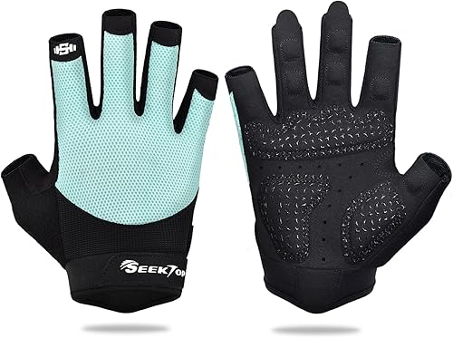 Seektop Guantes de entrenamiento transpirables para mujeres y hombres, guantes gruesos acolchados para levantamiento de pesas, protección completa