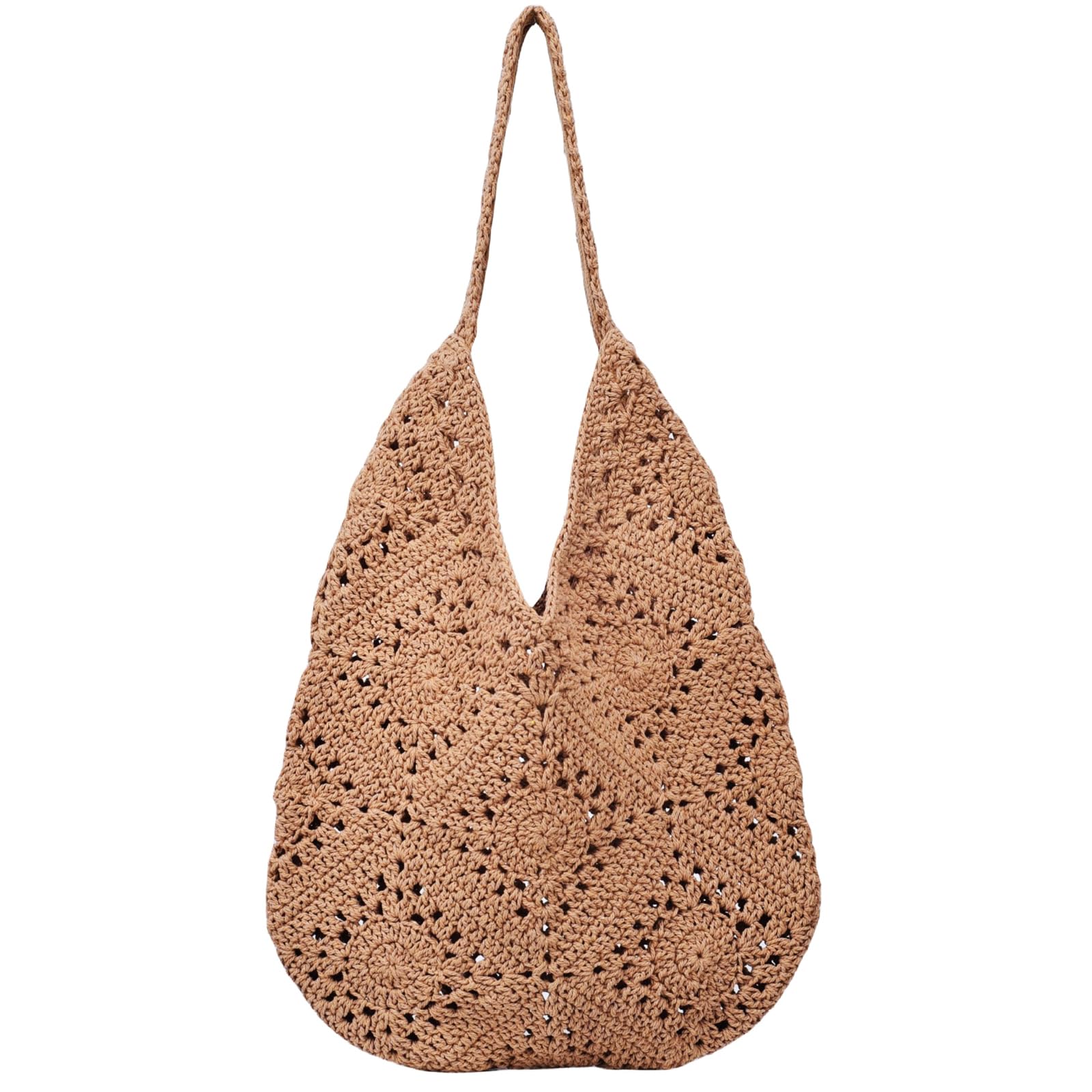 MEUPEHO Crochet Beach Bag Beach Bags for Women Soft Summer Beach Tote Woven Purses for Summer Vacation