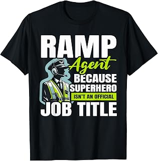Ramp Agent Aviation Industry Ground Staff Airport Jobs T-Shirt