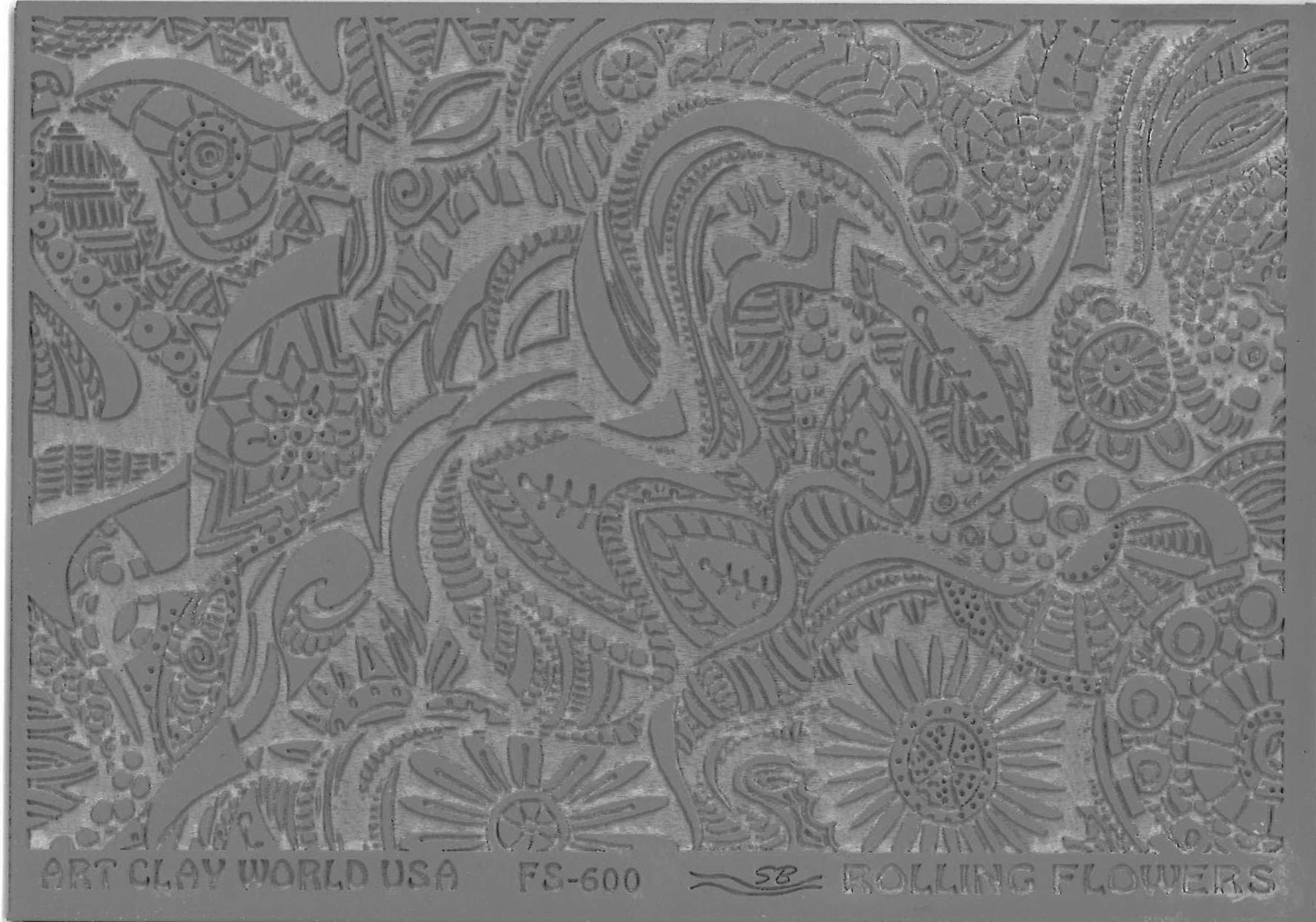 FlexiStamps Texture Sheet Shona Brooks Rolling Flowers Design - 1 pc.