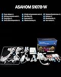 ASAHOM Permanet Outdoor Lights S107B, 72 RGBCW LEDs, AI Lighting, White | 30,000 Dynamic Effect Combination, Dual Output, Extend to 800FT, IP67 Waterproof, for Holiday Decor Daily Lighting, 100FT