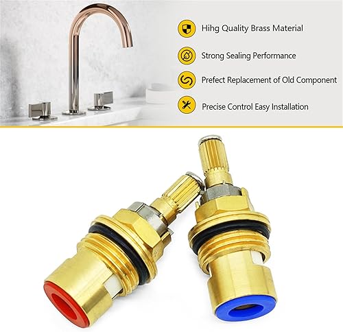 Miniatura 6 de Paquete de 2 cartuchos de válvula de cerámica compatibles con Kohler K-GP77005-RP K-GP77006-RP cartucho de grifo frío y caliente