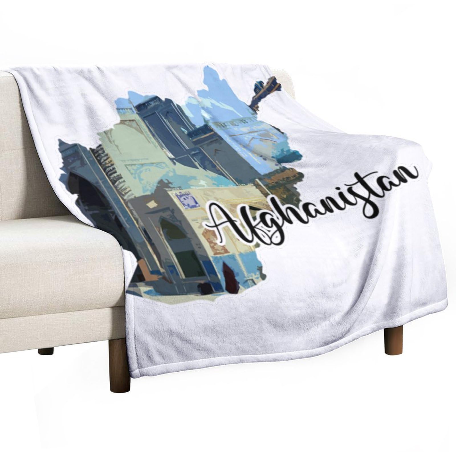 Couverture de lit en polaire anti-froid grand plaid doux paysage urbain contre les nuits fraîches