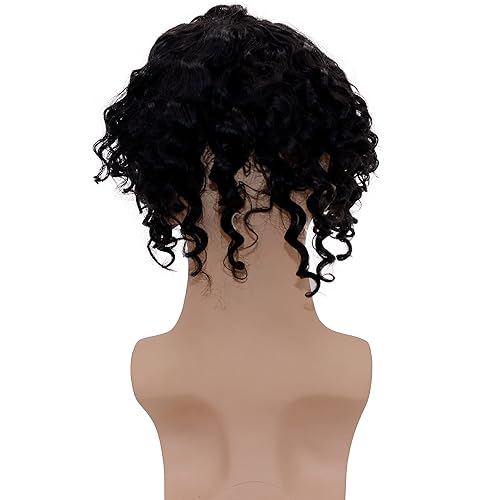 Miniatura 8 de Lishy Toupee para hombres 6 x 8 sistemas de reemplazo de cabello humano virgen europeo para hombres, postizo mono encaje superior con poliuretano