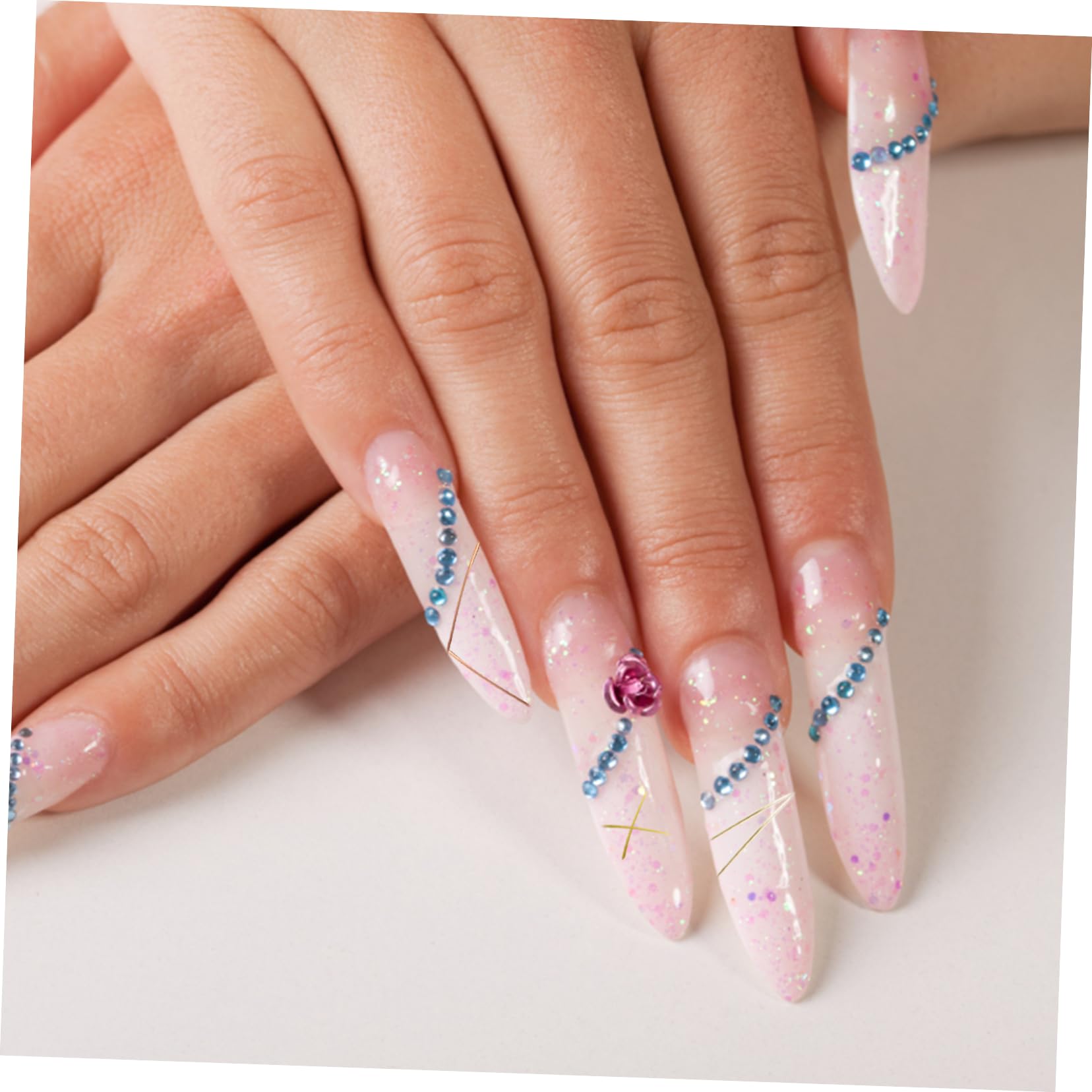 Didiseaon 4 Rolls of Nail Art Wire Decor Fine Wire Charms Stylish Nail Art Supplies Diy Lines