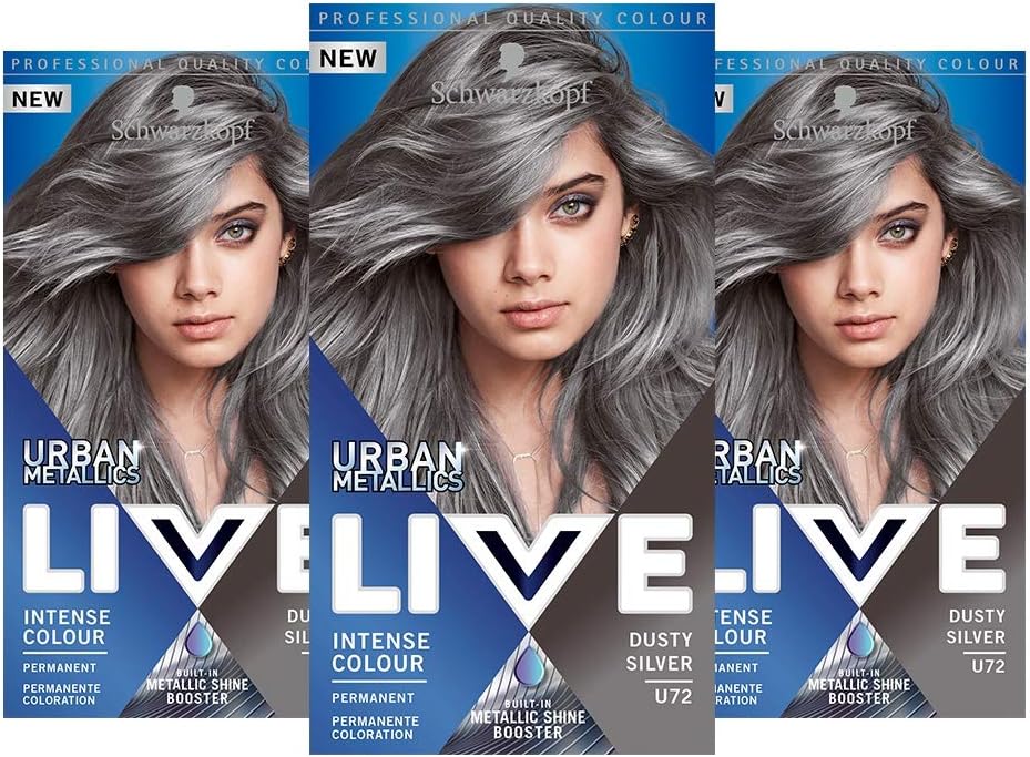 Schwarzkopf Live U72 Dusty Silver Pack Of 3