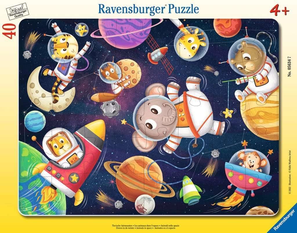 Ravensburger Animal in Space 40 Piece Frame Puzzle for Kids 4+