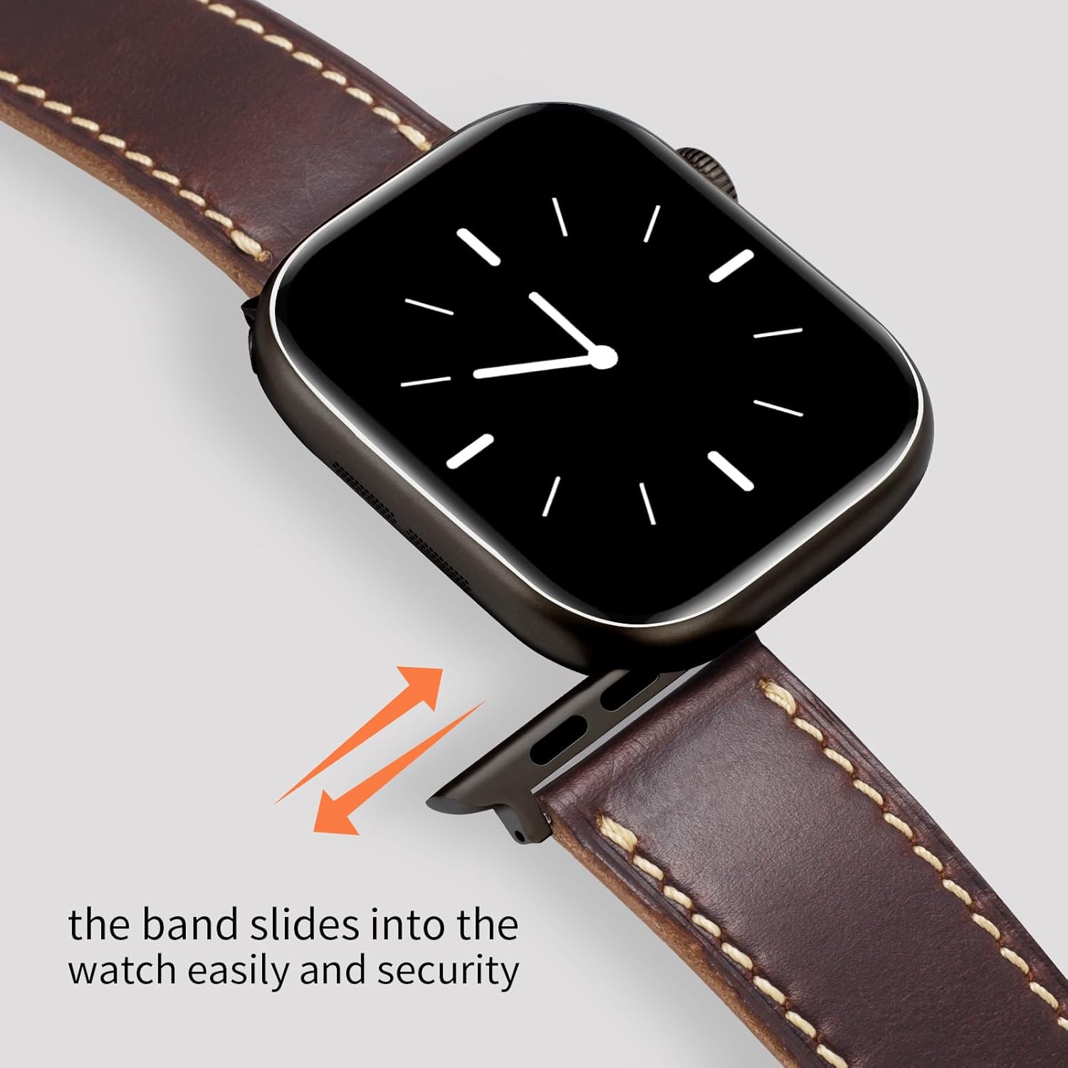 Horween Leather Band Compatible with Apple Watch Band 49mm 46mm 45mm 44mm 42mm, Handmade Soft Vintage Casual Band for iWatch Ultra 2/1 SE Series 10 9 8 7 6 5 4 3 2 1 Men and Women - Image 8