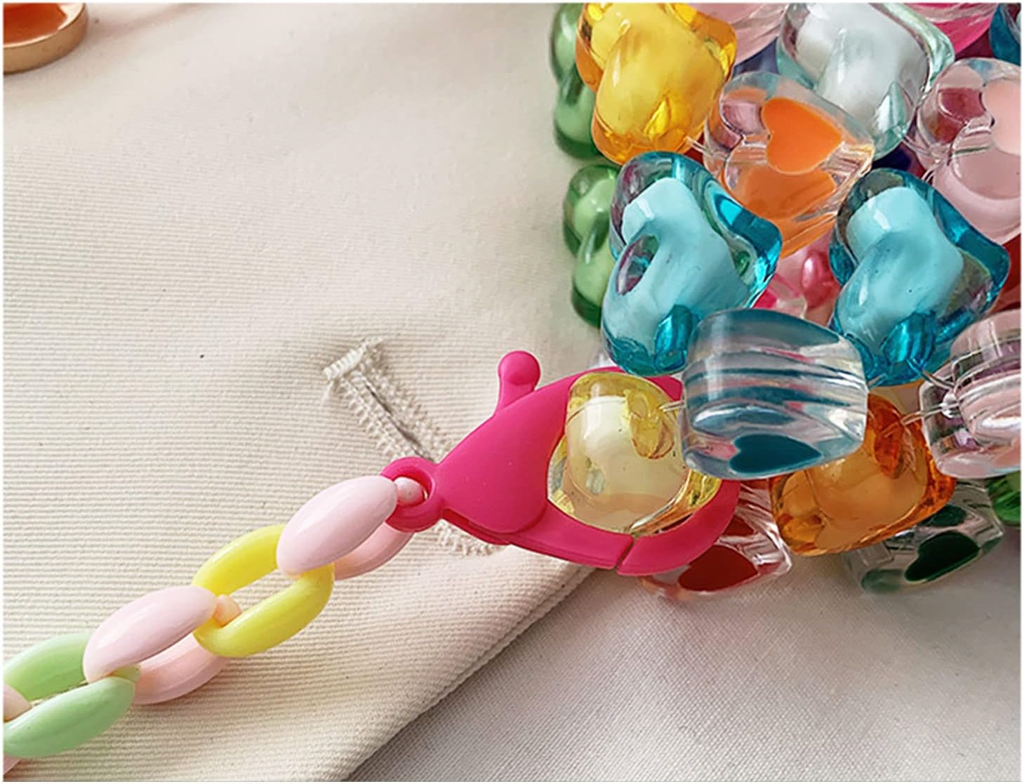 One Women's Color Beaded bags Color Red Crystal Bag Hand Knitting Glitter bead bag Acrylic - Image 3