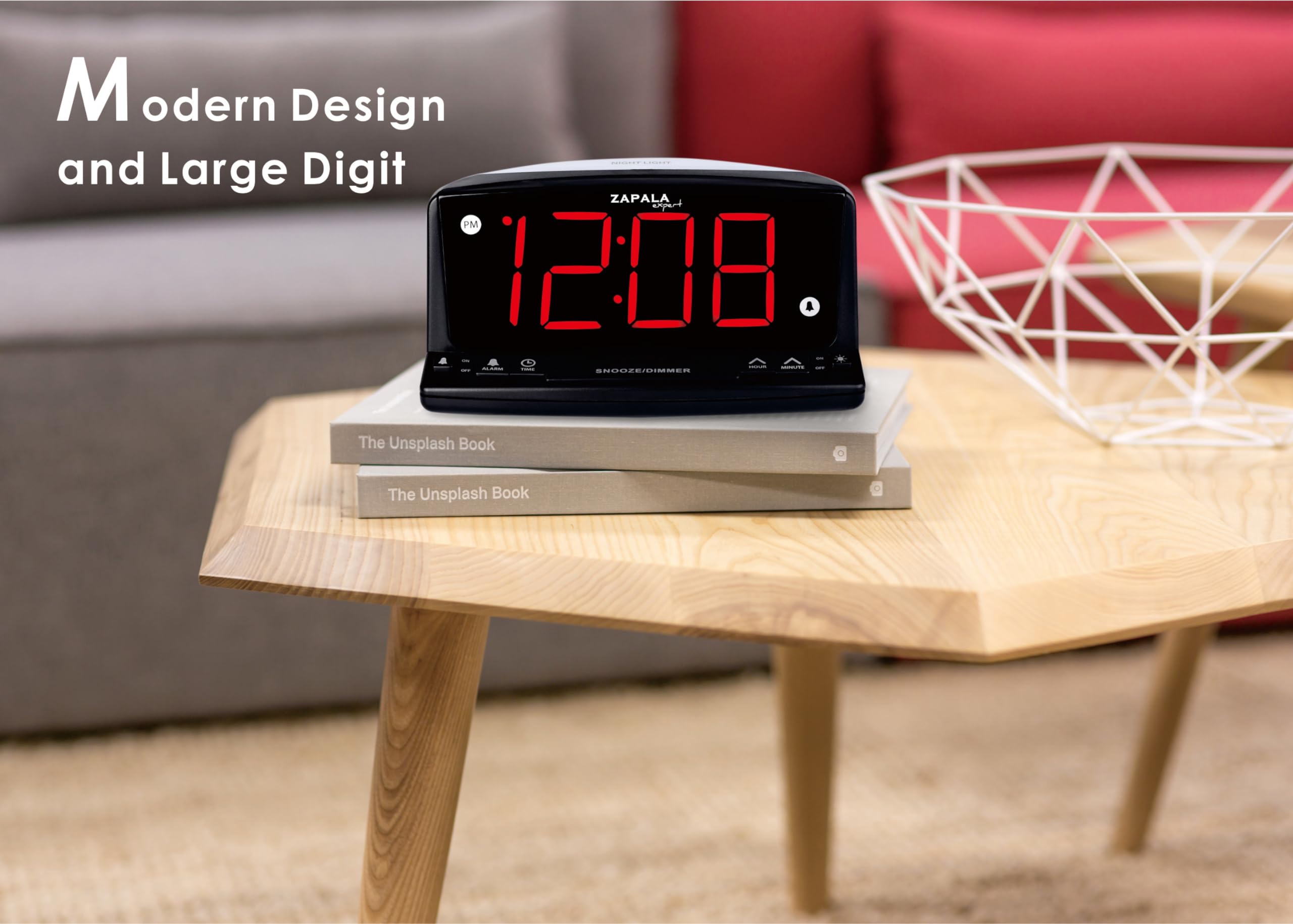 LED Digital Alarm Clock – Large Numbers, Night Light, Loud Alarm – Battery Powered
