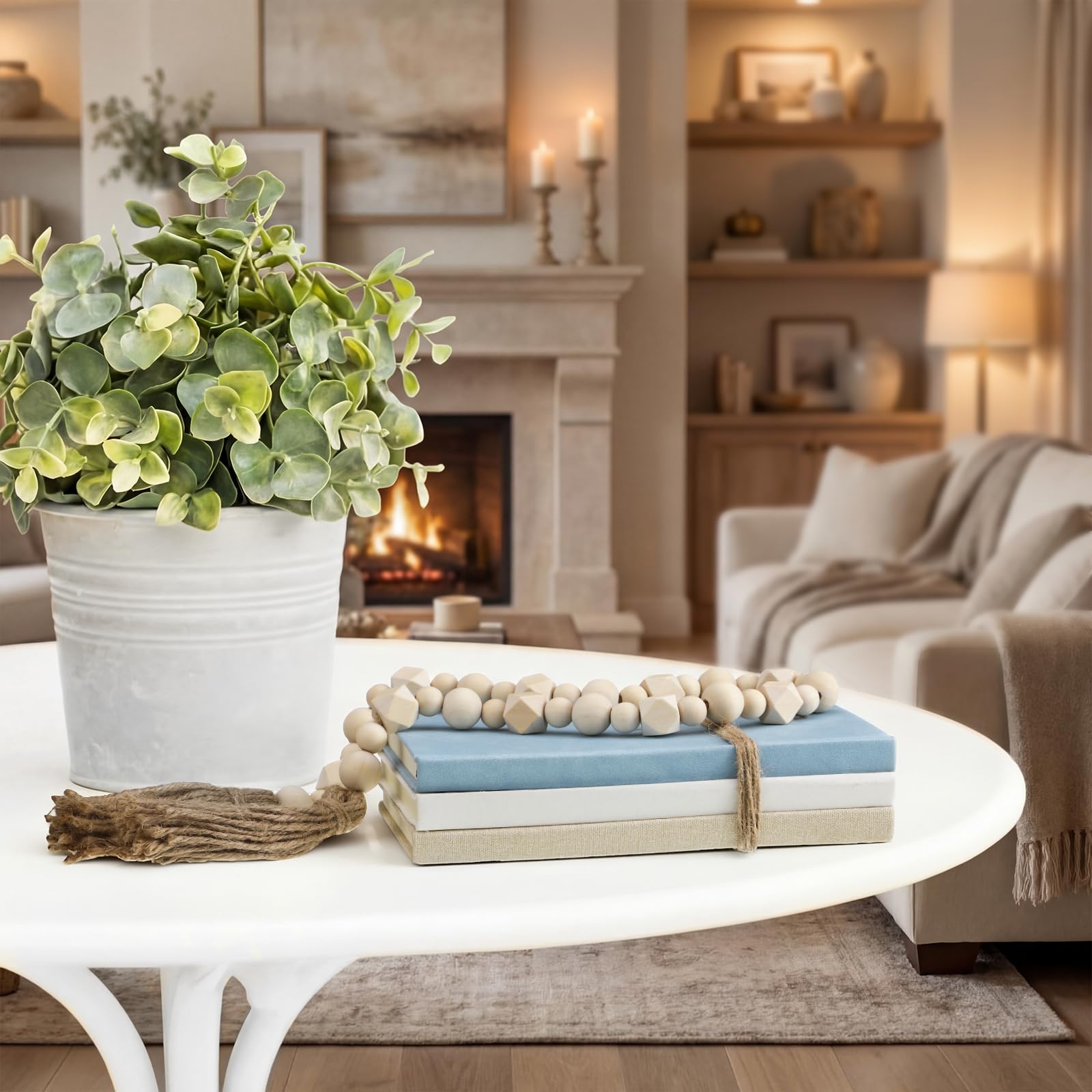 Feifeiya Set di 3 libri decorativi finti per la decorazione della casa, grigio blu