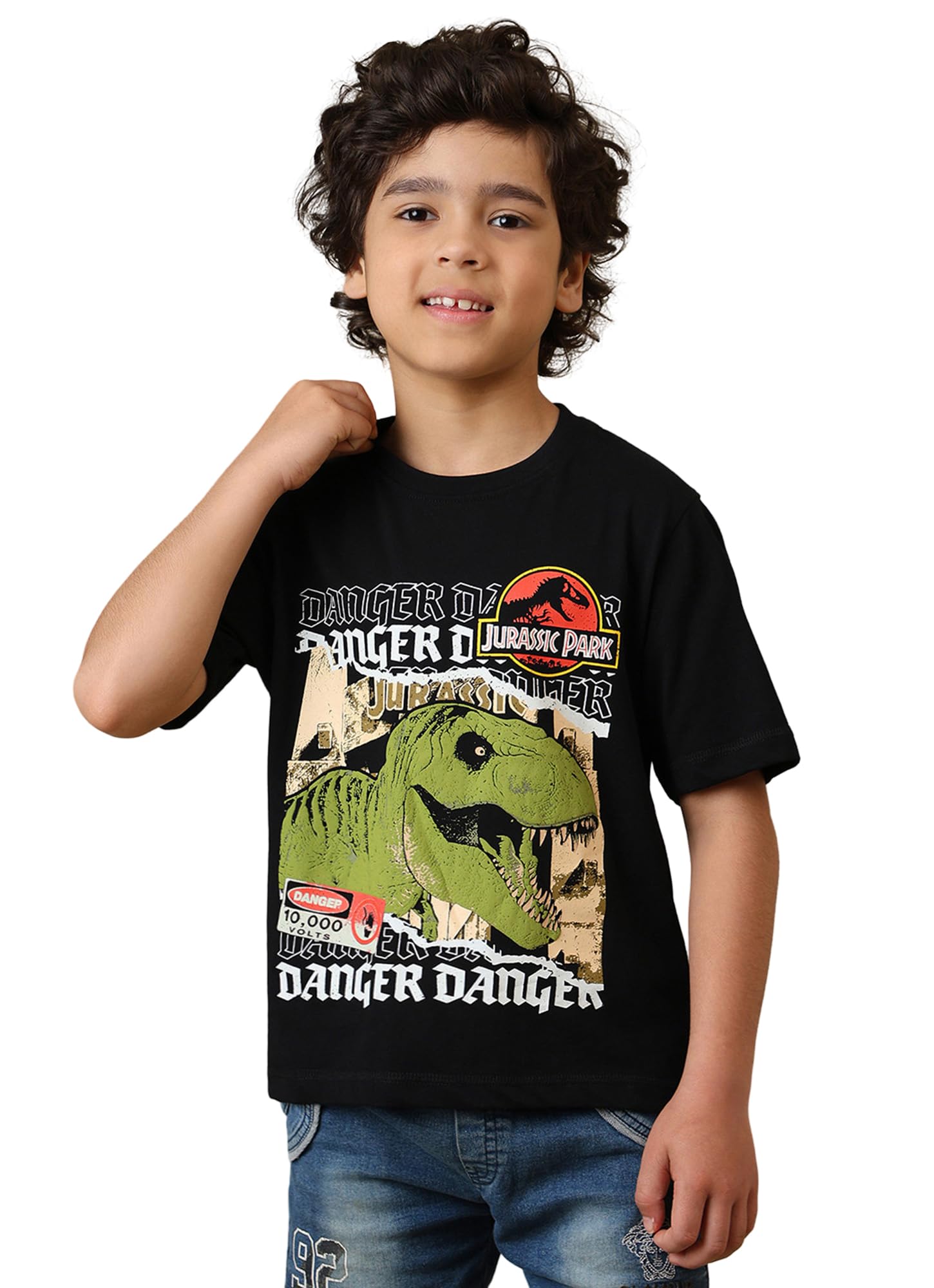 Buy Kidsville Official Jurassic World T-Rex Graphic Puff Printed