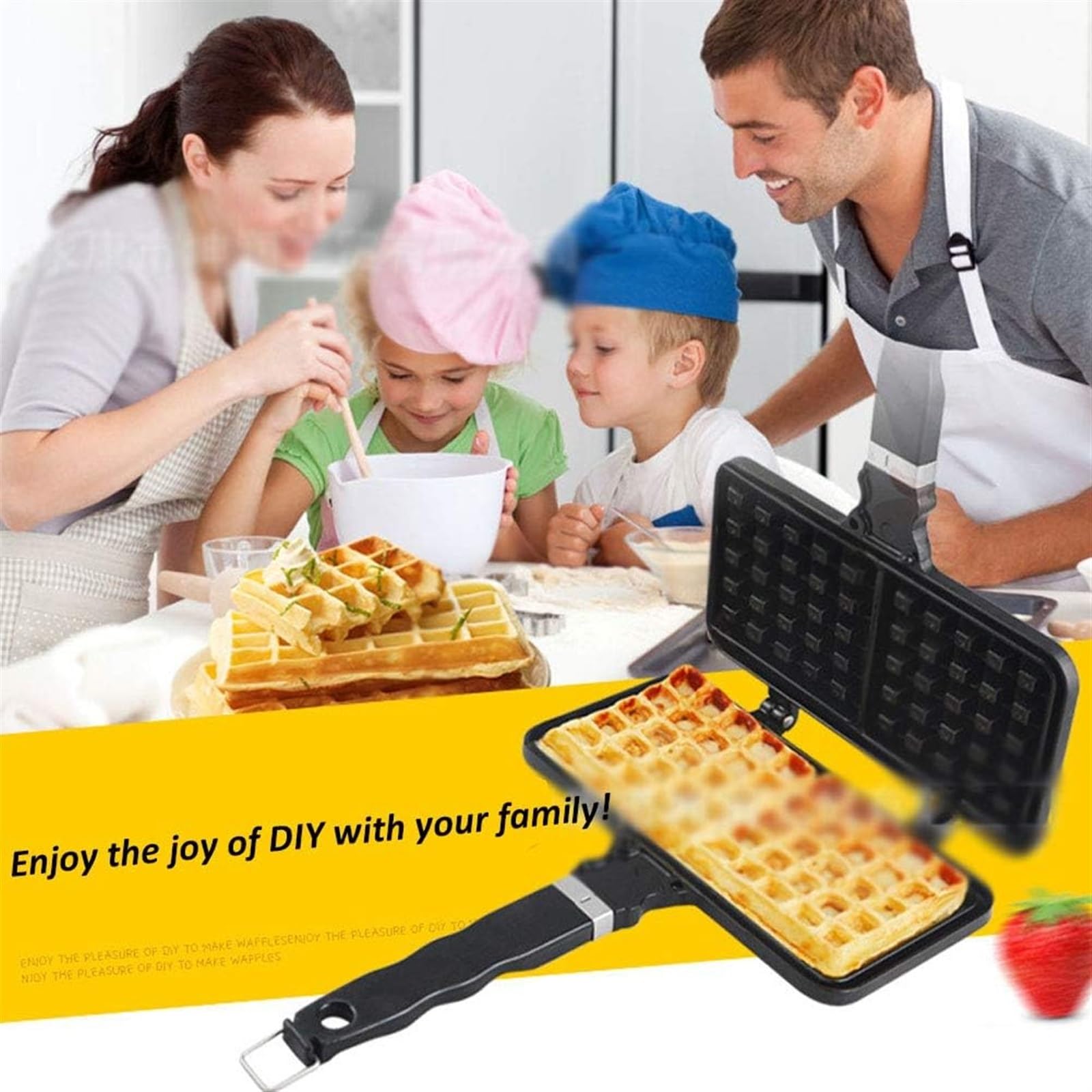 Molde para gofres antiadherente, aleación de aluminio, bandeja para hornear, molde para pasteles DIY, utensilios de cocina para cocinas con calefacción a gas.,
