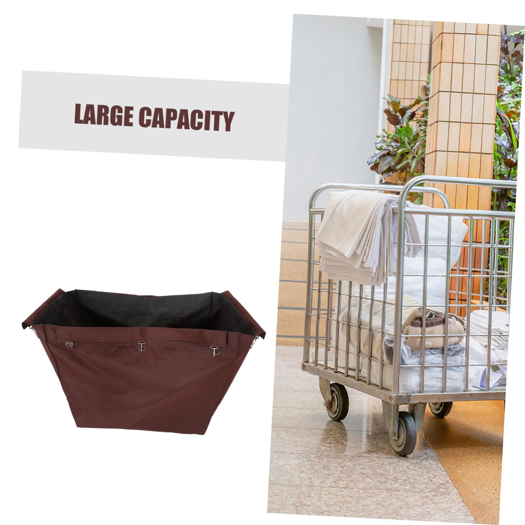 Ciieeo Bolsa para Carrito de Lavandería de Tela Oxford, Extraíble Gran Capacidad, Revestimiento Práctico para Carros de Limpieza y Almacenamiento