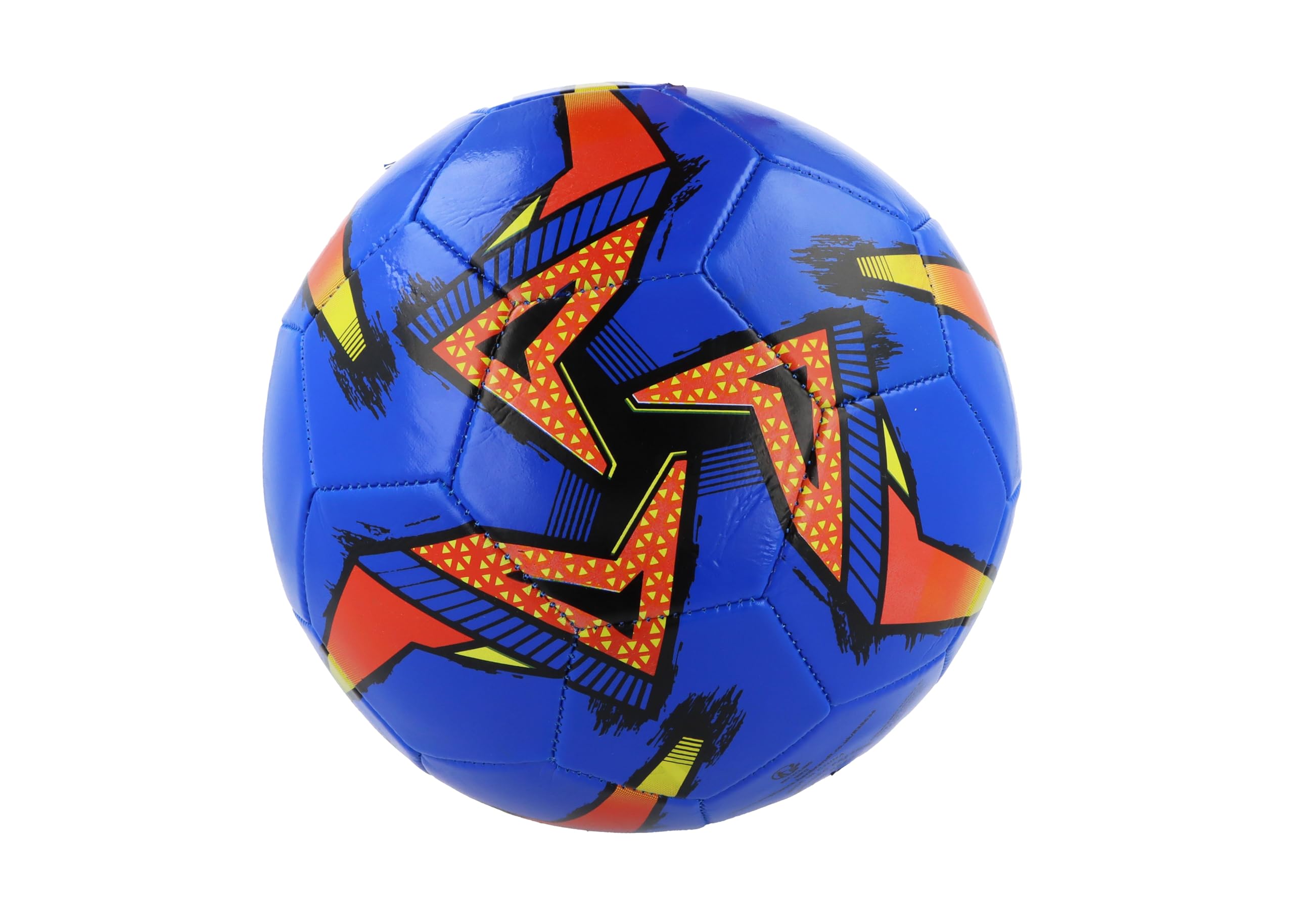 HENBRANDT 12 x Stitched Football in 3 Designs - Blue, Red, Yellow with Contrast Decoration - Size 5 Standard Football Durable All-Weather Sports Ball for Training, Kickabouts and Playground Games