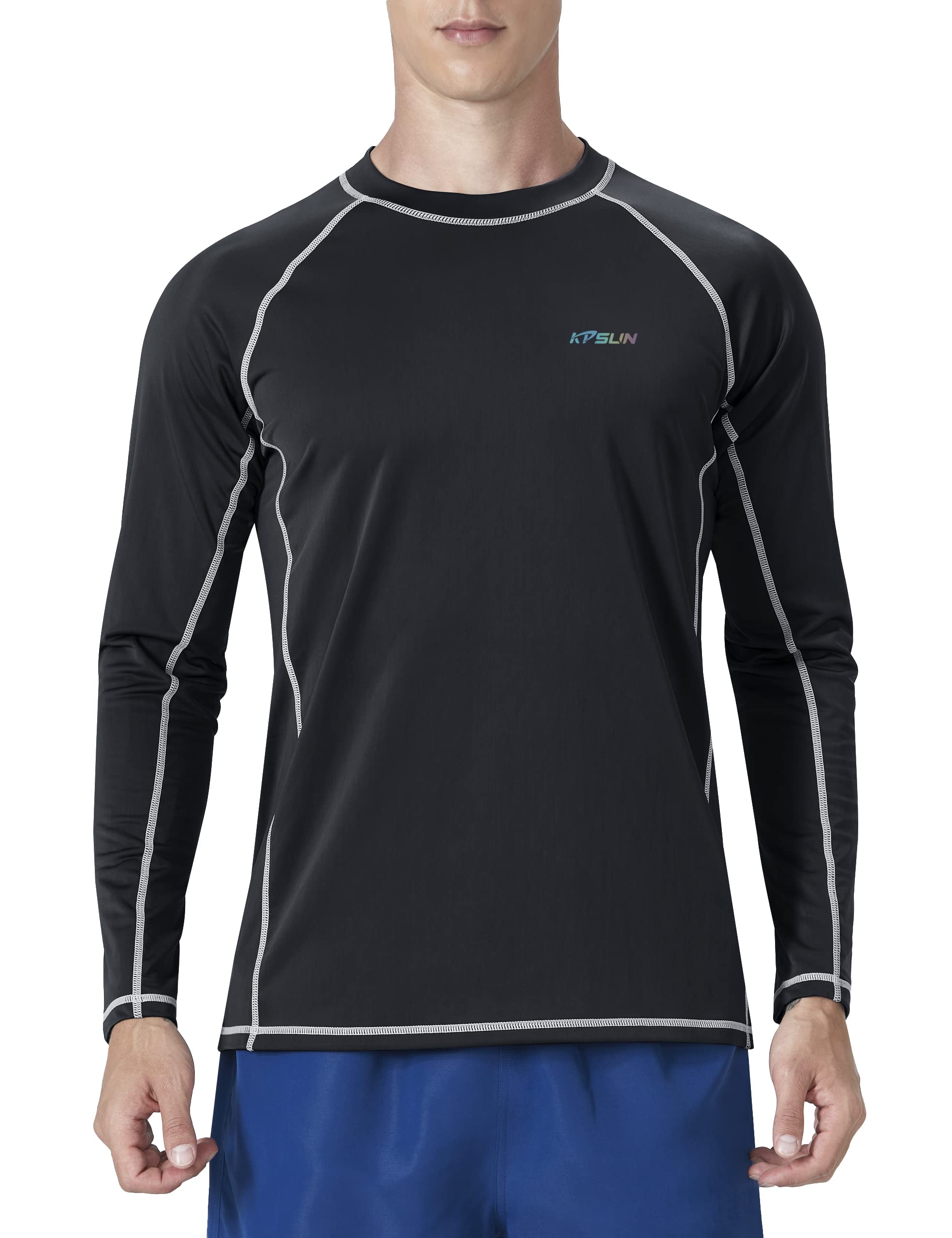 Mens Swim Shirts UPF 50+ Rash Guard Long Sleeve Sun UV Protection Beach Shirts Quick Dry Fishing T-Shirt-image-38