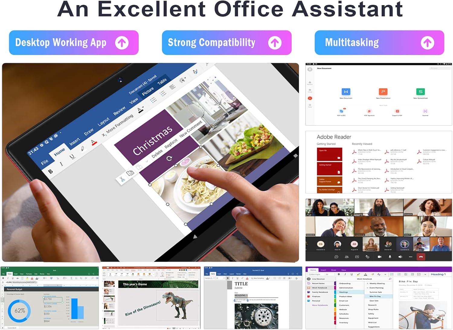 JUSYEA Tablet 10 Pollici Android PC 4 GB RAM + 64 GB ROM, Octa-Core, SD/TF 256 GB, Smart Display IPS, 8000 mAh, 5 MP + 8 MP, WIFI | Bluetooth | GPS, con Custodia + Penna + Tastiera- Rosso JUSYEA Tablet 10 Pollici Android PC 4 GB RAM + 64 GB ROM, Octa-Core, SD/TF 256 GB, Smart Display IPS, 8000 mAh, 5 MP + 8 MP, WIFI | Bluetooth | GPS, con Custodia + Penna + Tastiera- Rosso