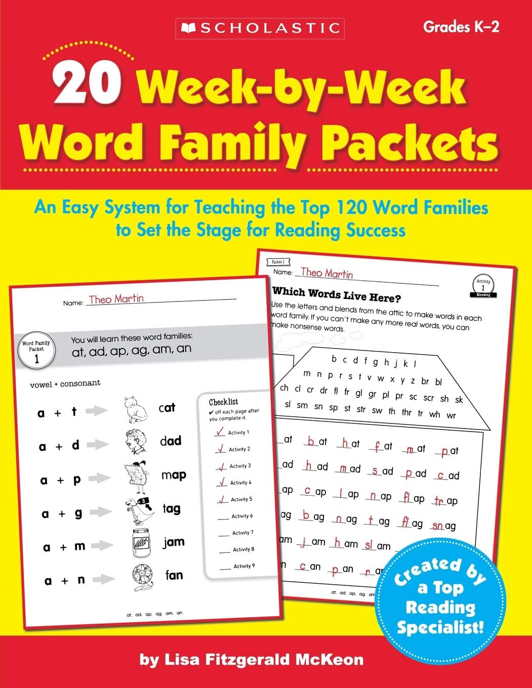 20 Week by Week Word Family Packets: An Easy System for Teaching the Top 120 Word Families to Set the Stage for Reading Success