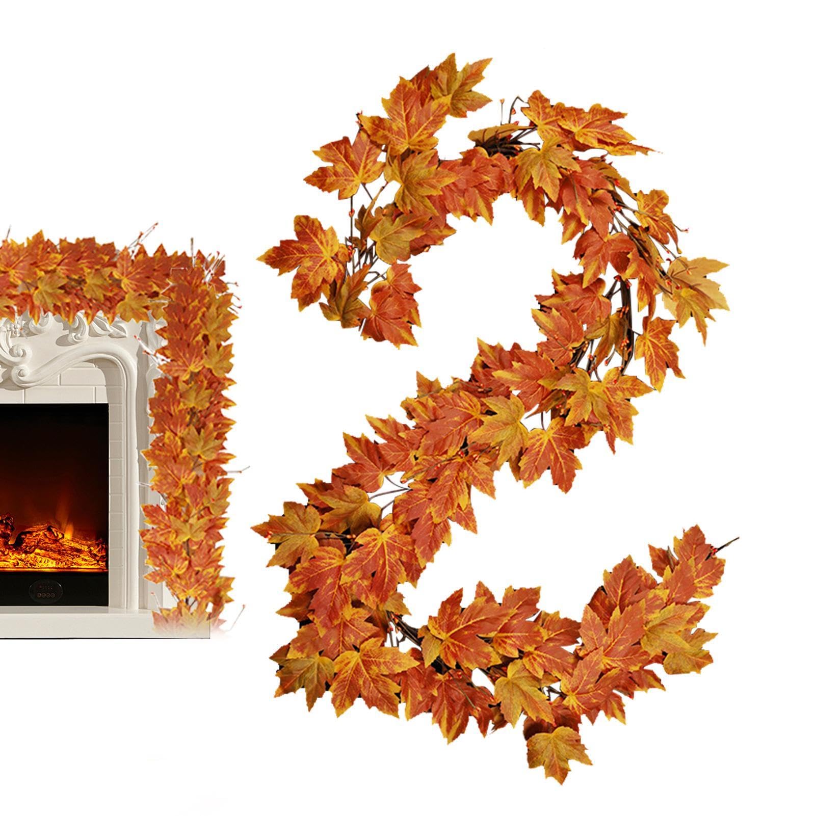 Guirlande de cheminée d'automne pour décoration chaleureuse de Thanksgiving et Halloween