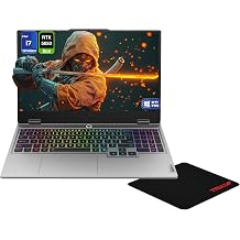 Lenovo LOQ 15IRX10 Gaming Laptop, Intel i7-14700HX, 32 GB DDR5 RAM, 1 TB PCIe SSD, 15.6" 1920x1080 IPS Display, Nvidia G-Force RTX 5050 Graphics, Backlit Keyboard, W11 Pro, Luna Grey+Traix Mousepad