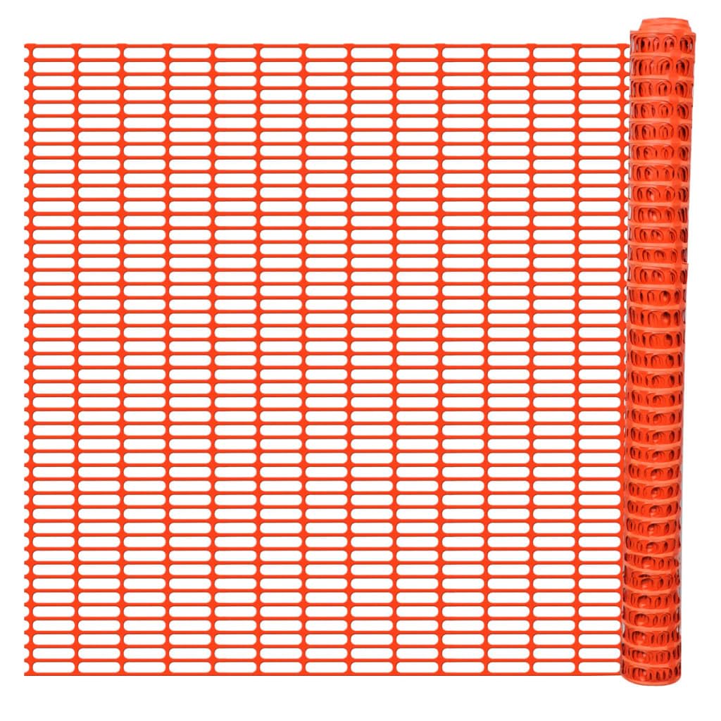 Clôture de Sécurité Orange 1 x 50 m, Filet de Balisage en Polyéthylène HDPE pour Chantier, Jardin et Travaux, Barrière de Protection Flexible et Haute Visibilité, Maille 90 x 26 mm