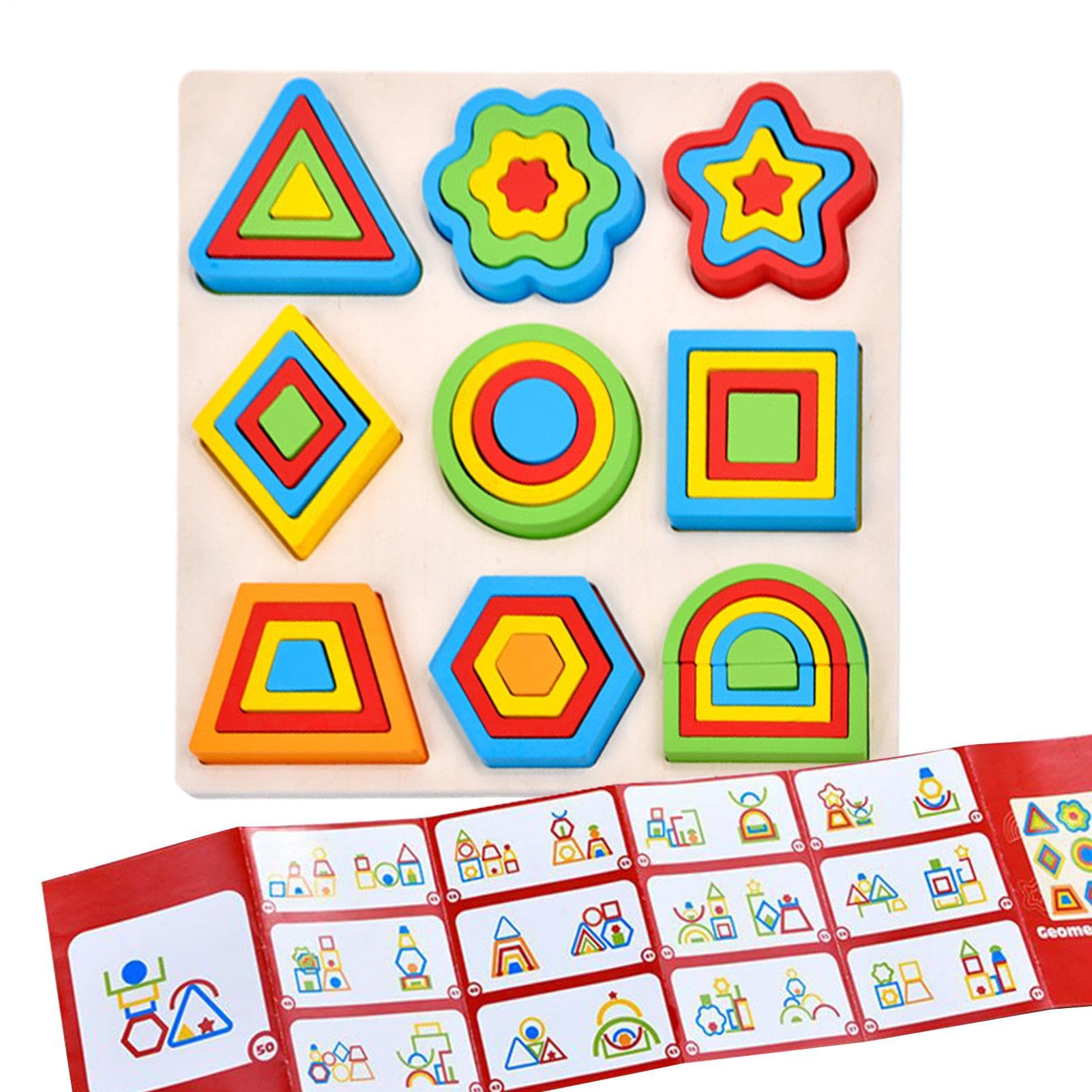 Giocattolo educativo, matching del colore 'apprendimento della forma per bambini, sviluppo precoce con attività colorate, puzzle di Montesori per bambini, ragazzi, ragazze, asili e classe, 11.73x1