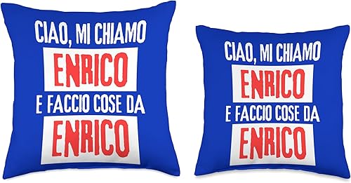Miniatura 3 de Enrico Idea Regalo Personalizzata con Nome Ciao Sono Faccio Cose Da Enrico Personalizzato - Almohada personalizada, 16 x 16 pulgadas, multicolor