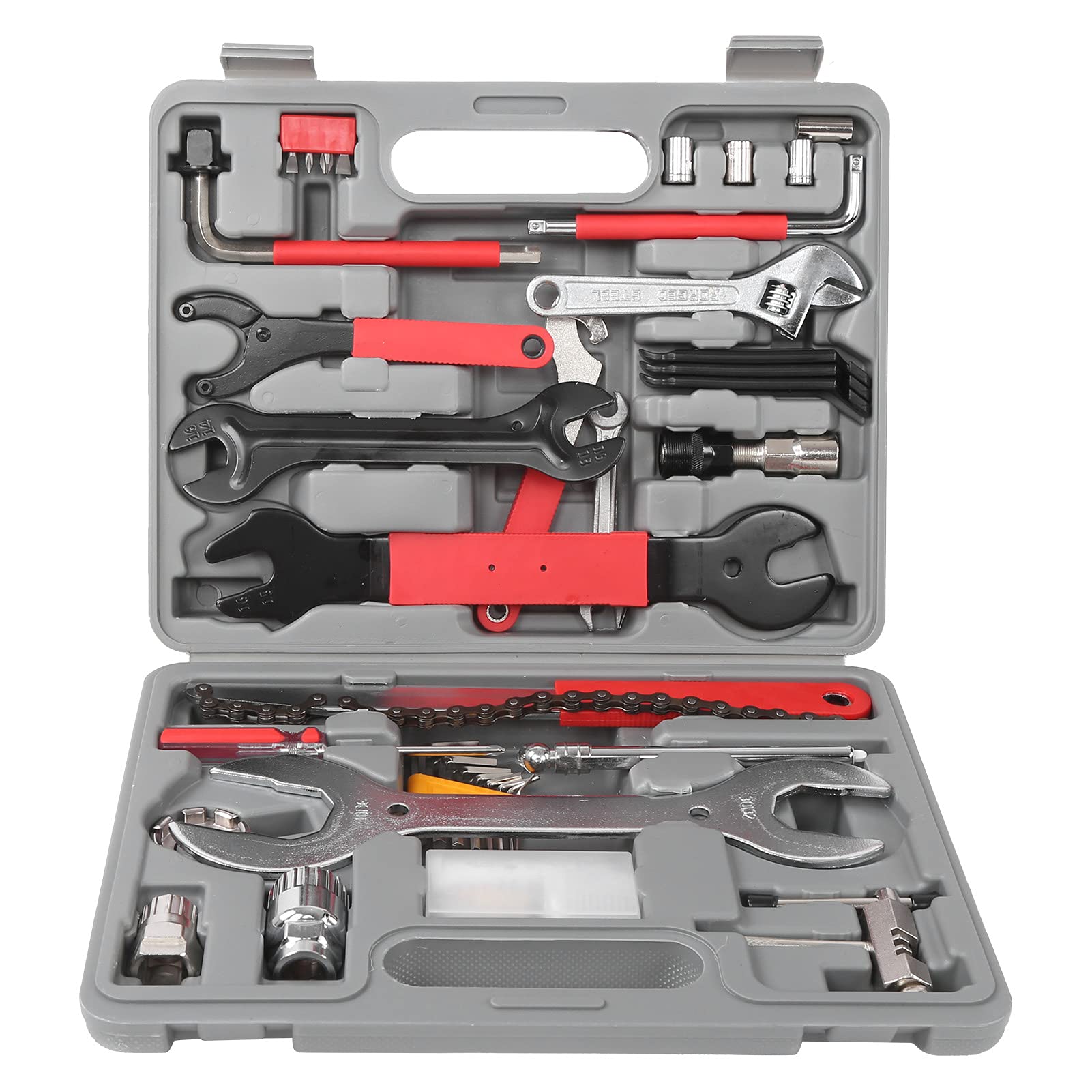 Fahrrad-Stahl-Reparatur-Set, Ausrüstung, Werkzeugkasten, Universal-Werkzeug-Set, Wartung, Heimmechaniker, tägliches Fahrrad