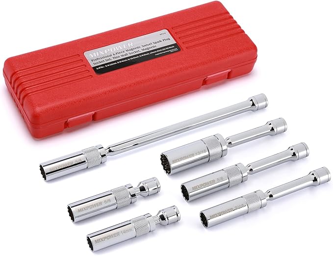 MIXPOWER 3/8" Dr. Swivel Spark Plug Socket Set