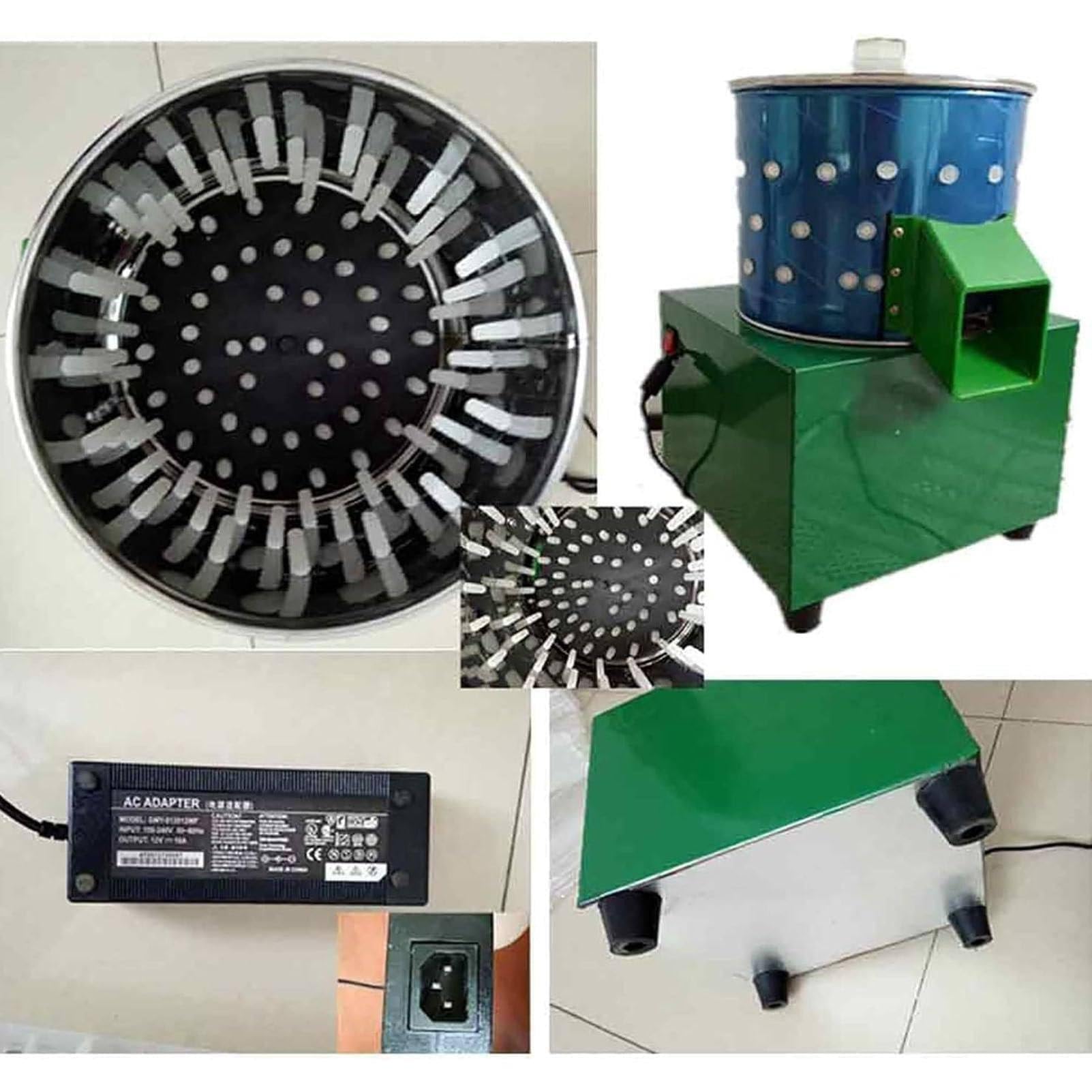 Desplumadora Automática, Desplumadora De Aves Pequeñas, con 110 Dedos Suaves, para Pájaros Pequeños, Palomas, Gorriones, Codornices, Pollitos De hasta 0,25 Kg
