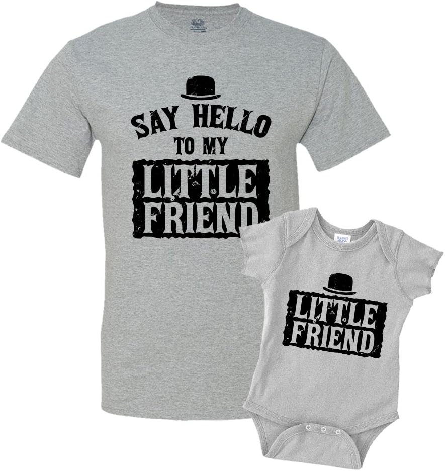 Say Hello to My Little Friend Shirts Matching Father Son Shirts Bodysuit Clothing
