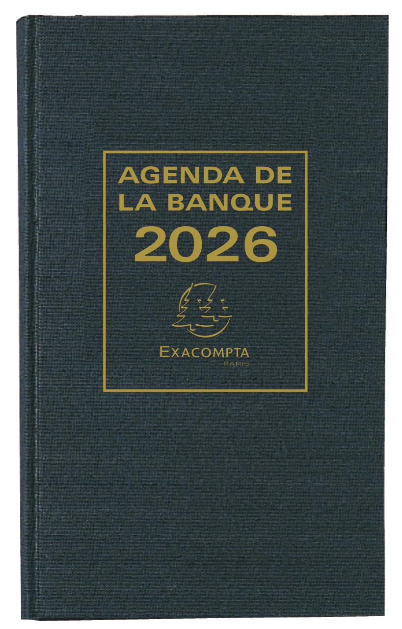 Exacompta 38682 Banking Tagebuch Bank breit 28 x 17,5 cm schwarz in French