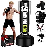 YORWHIN 70'' Freestanding Punching Bag with Stand, Gloves, Pump & Jump Rope - Heavy Boxing Bag for Adults, MMA, Muay Thai, Home Gym