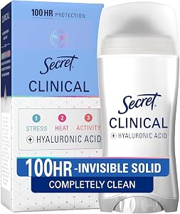 Secret Clinical Strength 100HR Sweat & Odor, Invisible Solid…