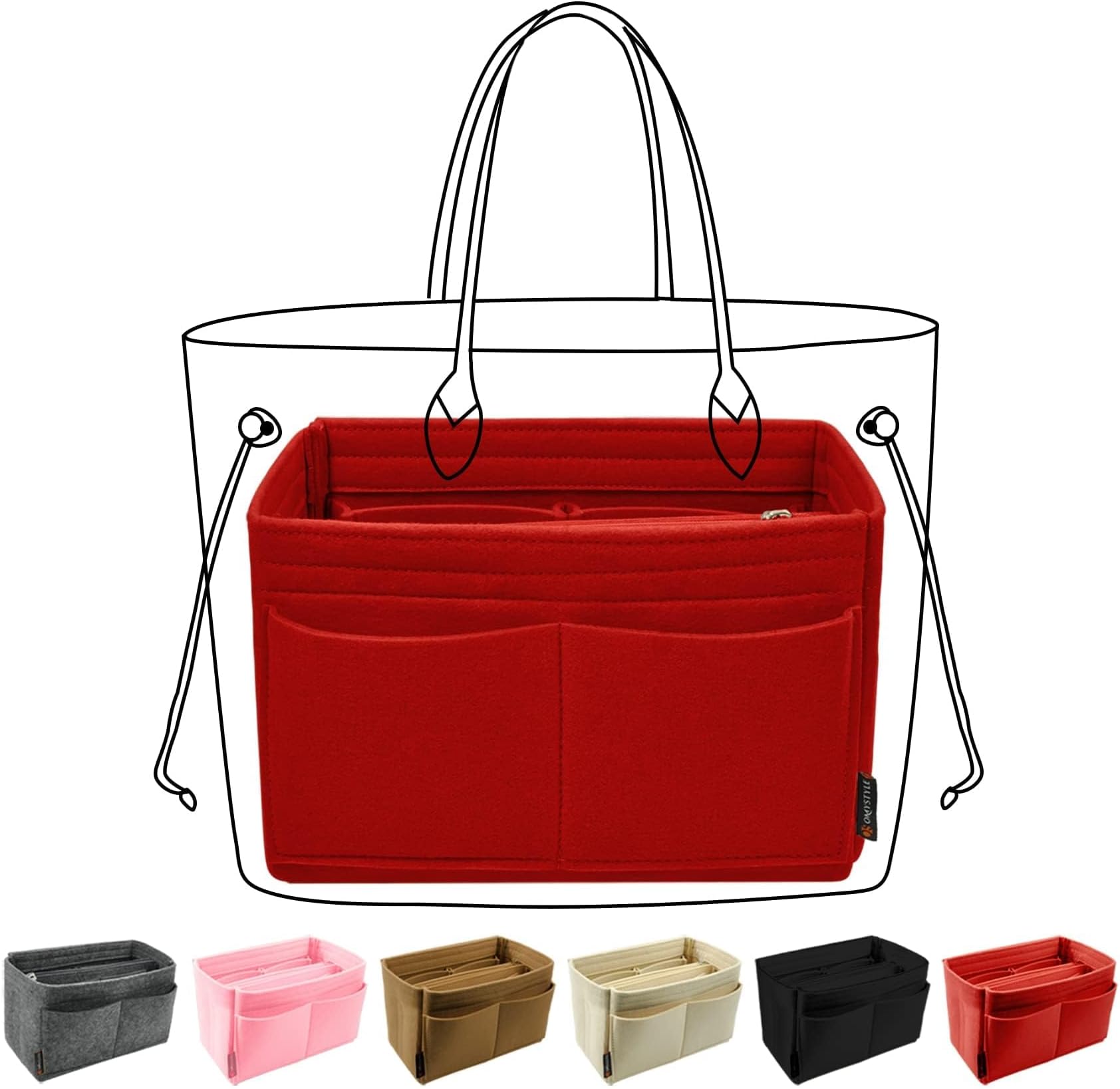 OMYSTYLE Purse Organizer Insert, Bag Handbag Tote Organizer, Bag in Bag, Perfect for Speedy Neverfull and More
