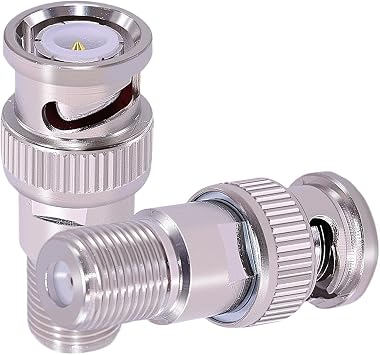 CNARIO 2Pcs F to BNC Connector BNC Male to F Female Coax Adapter
