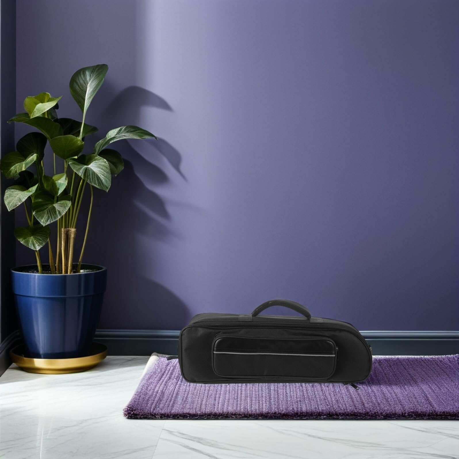 SUPVOX Borsa Tracolla Imbottita per Sassofono Baritono Custodia da Viaggio per Strumenti Musicali Borsa Protettiva per Cornetta con Tasca per Accessori