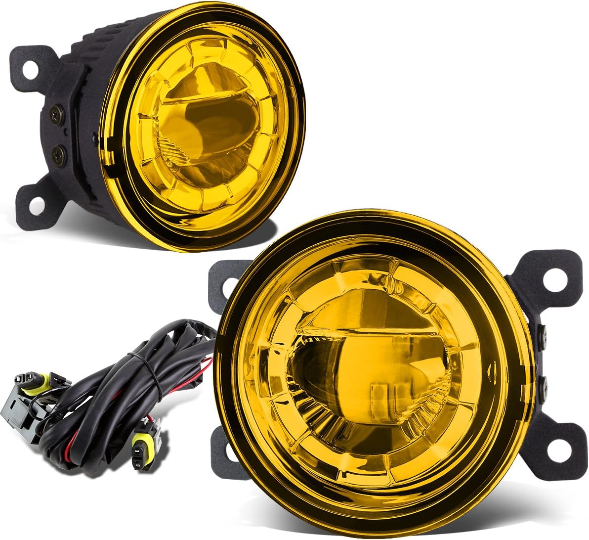 Auto Dynasty, 3.5 Inches Round 5W LED Projector Driving Fog Lights Compatible With NI2590103, Driver and Passenger Side, Clear Lens