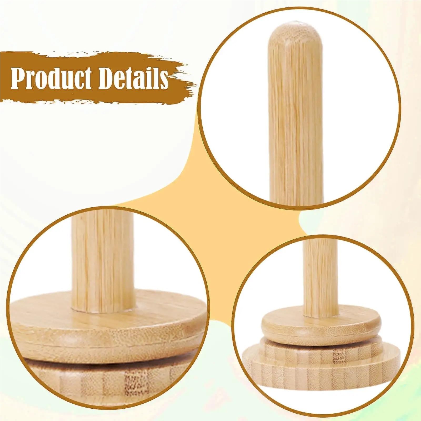Ovilladora de Madera Soporte de hilo madera, accesorios costura estables, organizador tejido ganchillo desmontable resistente(2 Axes)