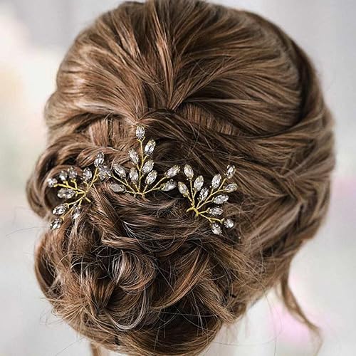 Miniatura 9 de Heread Pearl Bride - Horquillas para el pelo de boda, pieza de cabeza de novia, accesorios para el cabello de flores para mujeres y niñas (paquete