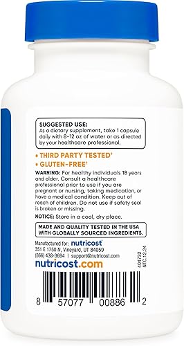 Miniatura 4 de Nutricost Vitamina B2 (riboflavina) 100 mg, 120 cápsulas, sin gluten y sin OMG (paquete de 2)