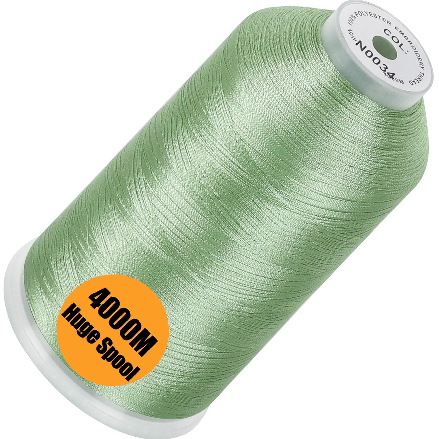 New brothread 4000M Huge Spool Embroidery Machine Thread - Fresh Green