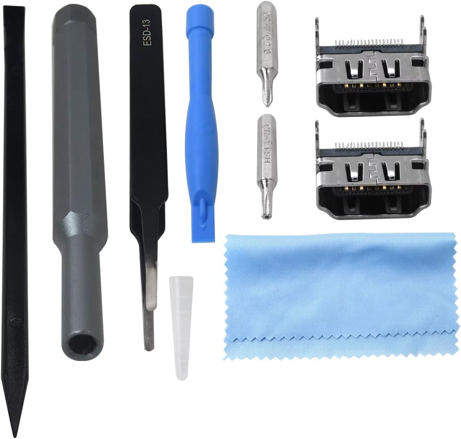 2025 Display Socket Interface Jack Connector Repair Kit for Sony Playstation 4 PS4 - Including 2x HDMI Port and 1x Metal 5 inch Bit Driver and 2x Precision Bits and Repair Tools