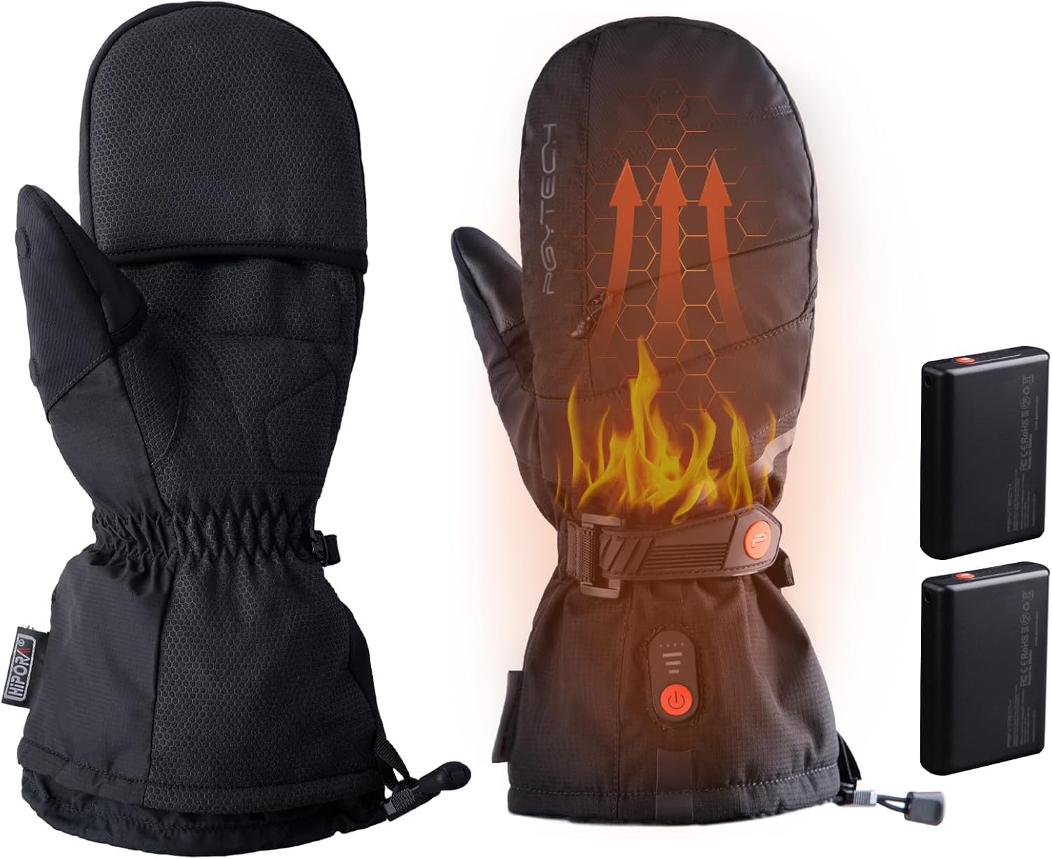 PGYTECH Heated Gloves for Professional Photographers, Cold Weather Ski Gloves for Men Women